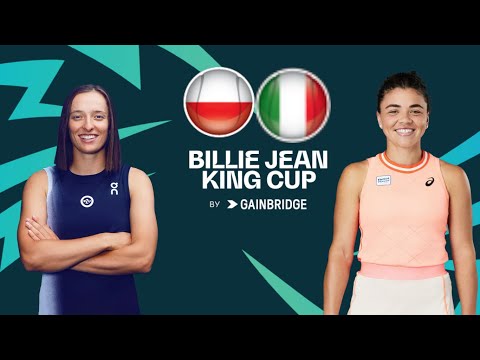 LIVE: TENNIS:  #BJKCup : 1/2 FINALS: POLAND W -Italy W  IGA SWIATEK - Jasmine Paolini #18/11/2024