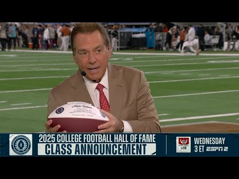 Nick Saban SURPRISED with Hall of Fame announcement on College GameDay 🙌