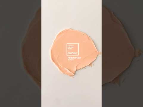 Pantone’s 2024 color of the year is…peach fuzz! #pantone #peachfuzz #colormixing #buttercream