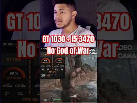 Teste God Of War no I5 3470 com GT 1030