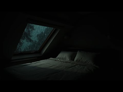 Sleep in a dark corner by the window - Rain sounds made the atmosphere silent | Rain night 12HRS