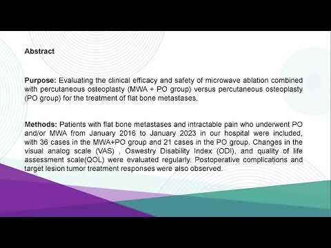 Microwave ablation and percutaneous osteoplasty in flat bone metastases – Video abstract [482477]