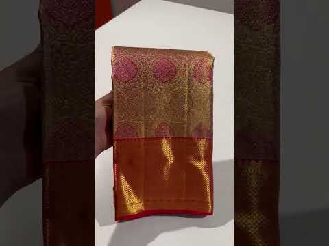 19000+shipping,1 gram pure zari,Kanchipuram Handloom Tissue silk saree with gold and silver zari