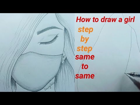 How to draw a girl step by step #artwork #girl #artist