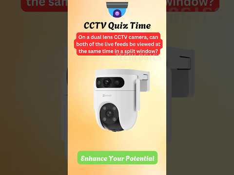 On a Dual Lens CCTV Camera, Can Both Live Feeds Be Viewed at the Same Time in a Split Window?
