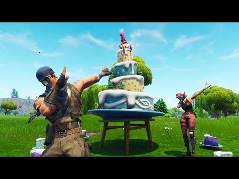 All 10 Fortnite Birthday Cake Locations || Birthday Cake Challenge