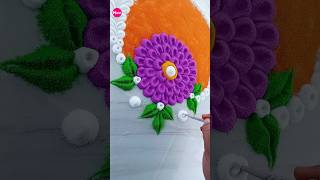 Easy Rangoli Designs for Kids | Kids Rangoli Design | #rangoliforkids #ytshorts