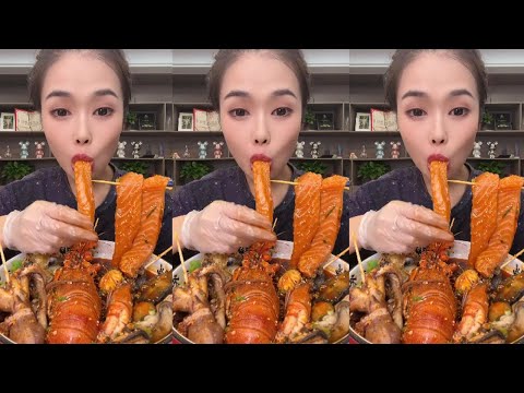 Seafood mukbang