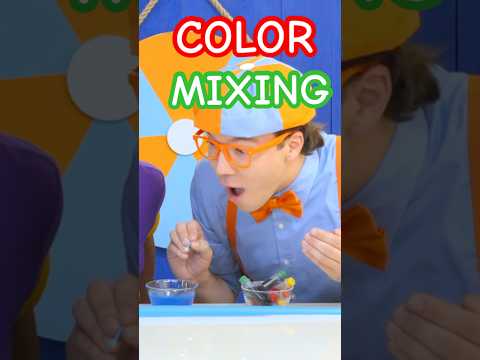 How to Mix COLORS! Fun Crafting Hack for Kids! #blippi #shorts