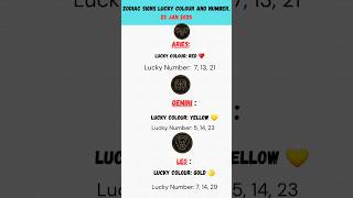 ZODIAC SIGNS 🛑 Lucky number and colour #zodiacsigns #horoscope #leo #lucky_zodiac #luckynumbers