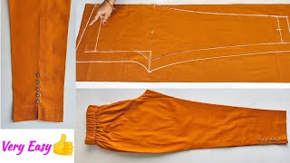 Very Easy Pant Trouser Cutting and stitching Step by Step | Pant Cutting and stitching for Begginers