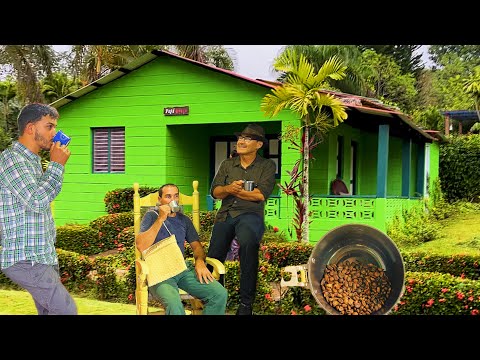 ROASTING COFFEE around Colorful Houses in a Rainy Day | LOS BOHÍOS CAMPO AÑIL JARABACOA