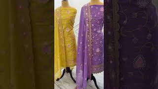 Exclusive Banarasi Unstitched Salwar Suit watsapp 9486883169 for details #salwarmaterial