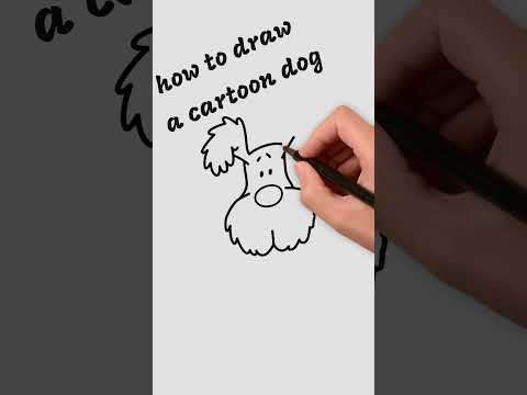 how to draw a cartoon dog #KidsTube