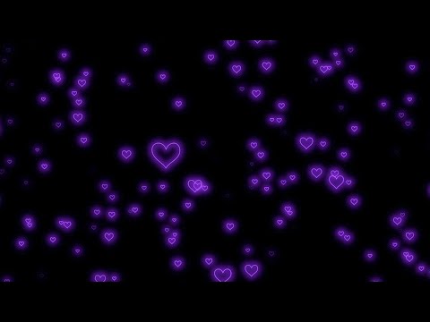 Lavender Heart💜Neon Light Hearts Flying Heart Background Video Loop | Animated Background