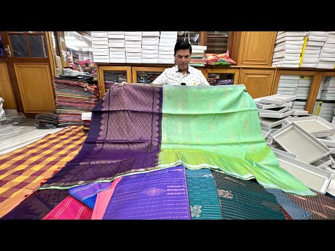 Best Wholesale Saree Shop In Chickpet 🛍️‼️ Soft Silk Sarees Single Saree Courier Available