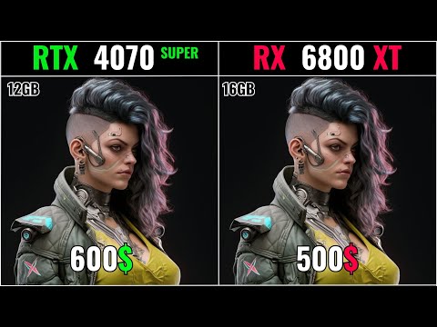 NVIDIA RTX 4070 SUPER VS AMD RADEON RX 6800  - TEST IN 20 GAMES AT 1080P , 2K , 4K