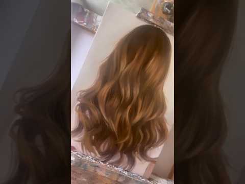 HOW TO PAINT HAIR FOR BEGINNERS - Safeyah Aljabouri #art