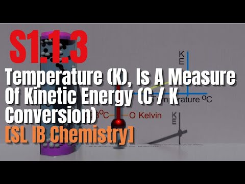 S1.1.3 Temperature (K), Is A Measure Of Kinetic Energy (C / K Conversion) [SL IB CHEMISTRY]