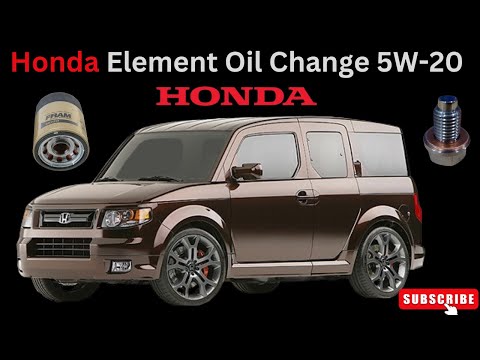 Honda Element 4 cyl 2.4L Oil Change 5W 20 with Pennzoil Ultra Platinum Magnetic Drain Plug