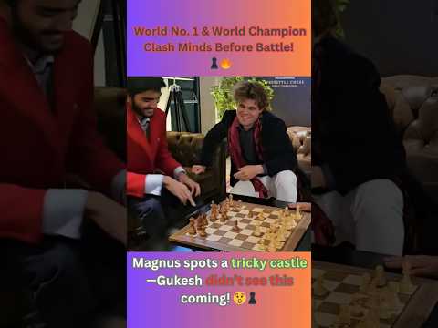 World No. 1 & World Champion Clash Minds Before Battle! ♟️🔥 #chess #magnuscarlsen #gukesh