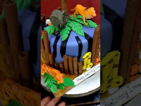 Jungle 🐘 🦁 Theme Cake #shorts #themecake #youtubeshorts