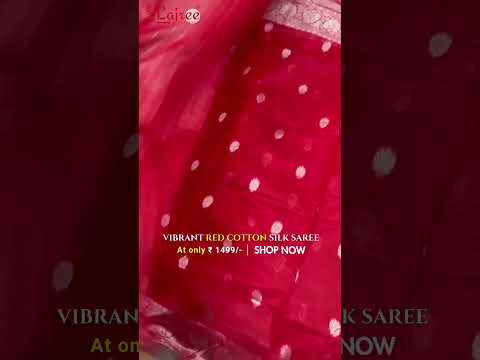 Nebula Red Cotton Silk Saree