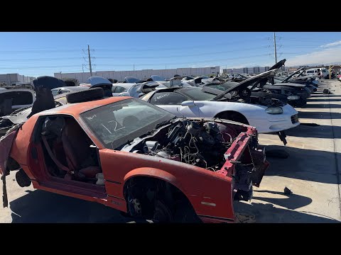 Camaro, Firebird and Trans Am Section at Junkyard in Las Vegas