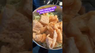 Simple Cabbage With Pork Rinds Soup #cabbagerecipe #soup @cookingcutiepieAI