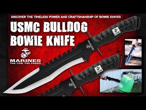 BUDK: The USMC Bulldog Bowie Knife takes care of business!