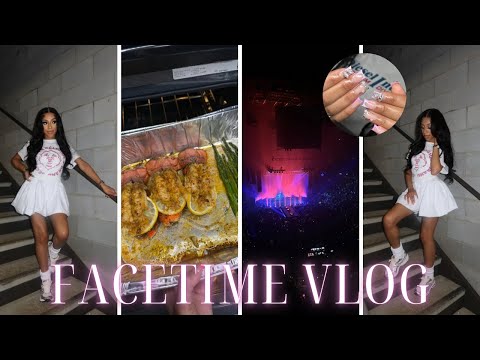 FACETIME VLOG: GRWM future concert , Nails , Cooking , sister time & More