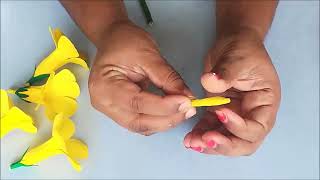 Paper flower making with easy steps /  / Room decoration with paper flowers