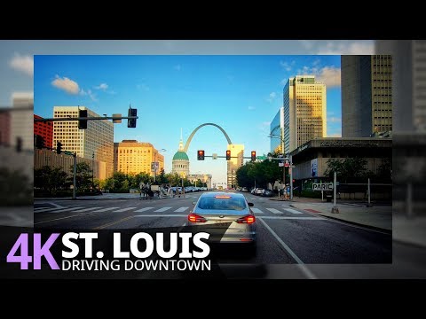 St. Louis 4K60fps - Driving Downtown - Missouri, USA