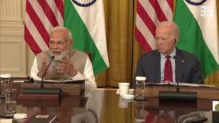 WATCH: Biden, Modi hold meeting with U.S. and Indian business leaders