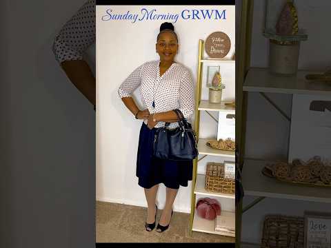 Sunday Morning GRWM for Church! #sundaymorningroutine #churchgrwm #blackwomenover40 #grwmoutfit