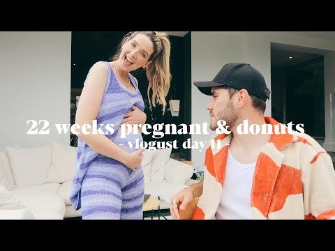 22 Week Pregnancy Update & Decorating Donuts | Vlogust Day 11