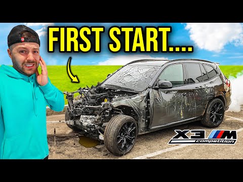 INSTALLING THE ENGINE IN MY WRECKED BMW X3M COMPETITION