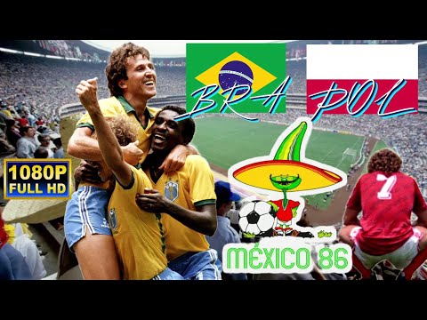 BRAZIL vs POLAND 4-0 / WORLD CUP MEXICO 1986 / ROUND 16 / Full HD 1080p