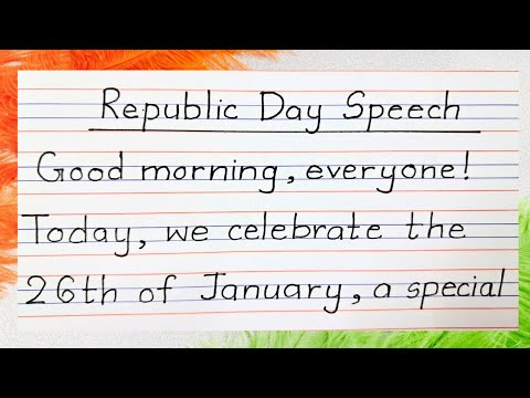 🇮🇳 Simple #republicday2024  Speech in English, ukg, class 1, 26 jan speech 2024,  75th republic day