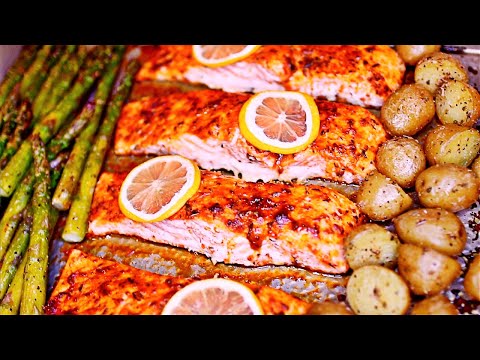 Easy One Pan Baked Salmon and Vegetables