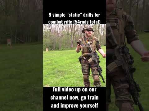 54ish round static rifle drills, full video is live.   Check it out