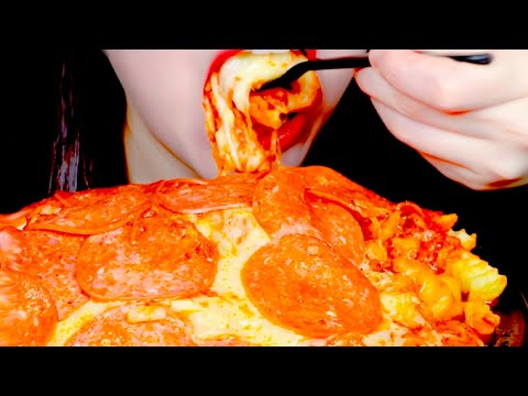 ASMR Crispy Pepperoni Cheese Pasta Eating Vlog, Mukbang 바삭한 페퍼로니 치즈 파스타 먹기 @eilisasmr523