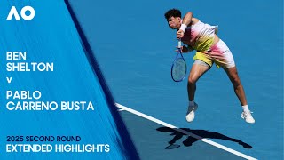 Ben Shelton v Pablo Carreno Busta Extended Highlights | Australian Open 2025 Second Round