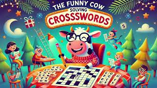 The Funny Cow Solving Crosswords Nursery Rhymes