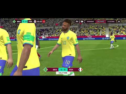 FIFA 23 || Brazil Vs France Semifinal || FIFA World Cup Semifinal Match || FIFA Mobile Gameplay