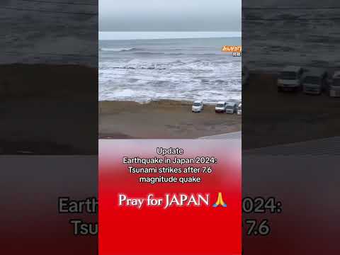 Japan 7.6 Magnitude Earthquake and Tsunami strikes after. #japan #japanearthquake