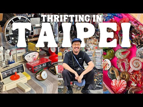 Taiwan Travel Vlog 2024 🇹🇼 Thrifting at Taipei's Biggest Flea Market, Fuhe Bridge, Secondhand Finds