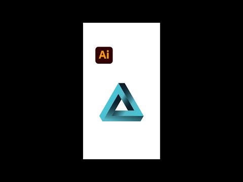 Symmetric 3D logo illustration  - Adobe Illustrator tips #shorts - Graphic Design