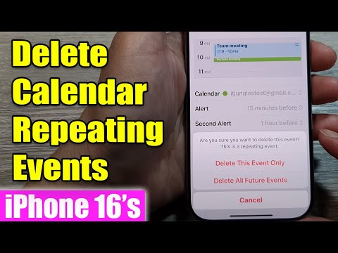 iPhone 16/16 Pro Max: How to Delete Calendar Recurring/Repeating Events