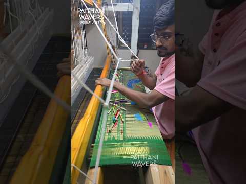 Manufacturing Silk Saree Pallu Design #paithani #silk #saree #design #art #manufacturing